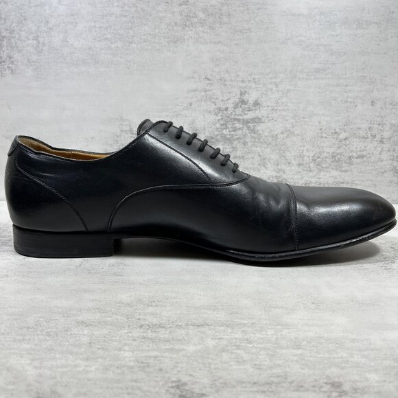 Gucci Leather Cap Toe Oxford Dress Shoes - Men's Size 10.5 / US 11 - Black - Picture 2 of 14